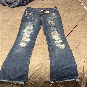 Vintage Y2K American eagle Distressed Blue Jeans